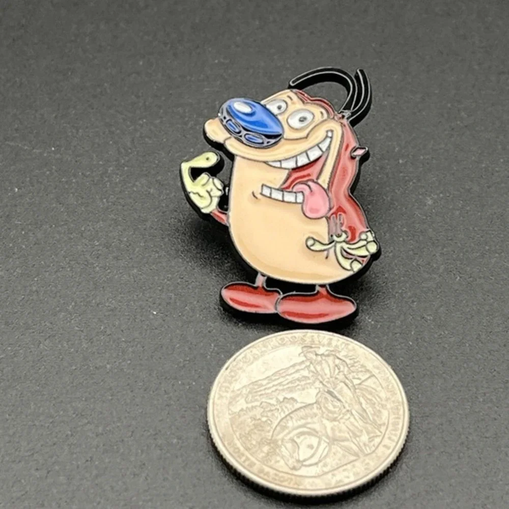 Ren & Stimpy‎ Animation Cartoon Lapel Hat Pin